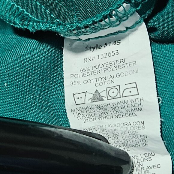 WonderWink Scrub Top Womens Size XS Teal Stretch Short Sleeve Nursing Medical - Picture 4 of 4